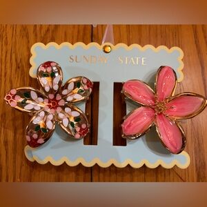 Sunday State Floral Hair Clips Set